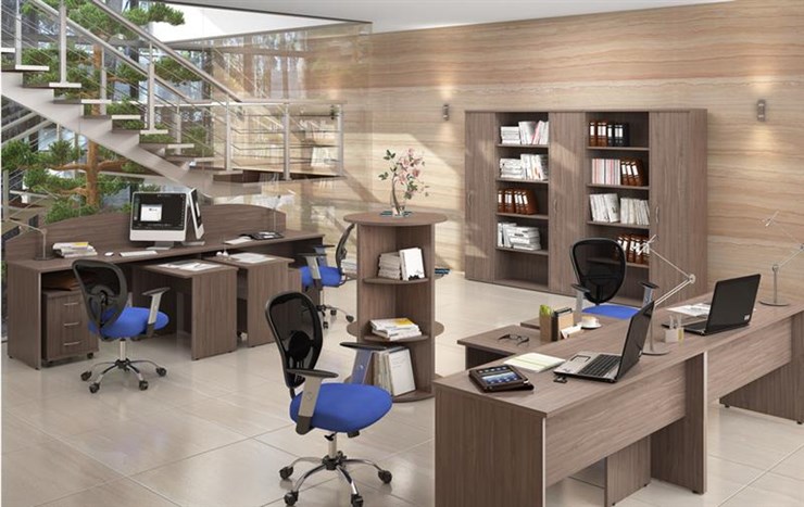 Офисный набор мебели IMAGO три стола, 2 шкафа, стеллаж, тумба в Белгороде - изображение 6
